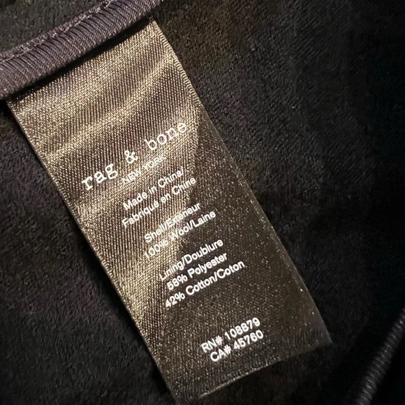 Rag & Bone Black Charles Wool Blazer Suit Jacket Womens 8 or 12 NEW - Picture 13 of 14